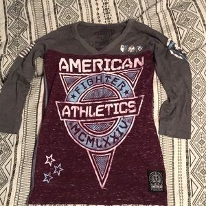 size xsmall quarter sleeve american fighter shirt